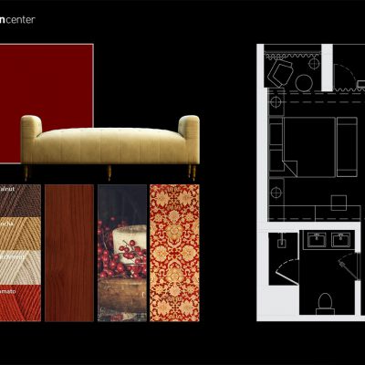 دکوراسیون داخلی اتاق نمونه هتل | شرکت معماری داخلی و دکوراسیون تهران دیزاین سنتر