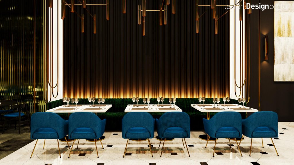 طراحی میز رستوران | شرکت معماری داخلی و دکوراسیون تهران دیزاین سنتر