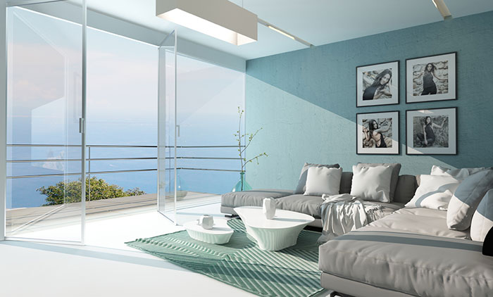 طراحی دکوراسیون داخلی منزل به سبک ساحلی | استفاده از تم رنگ های آبی | شرکت معماری داخلی تهران دیزاین سنتر