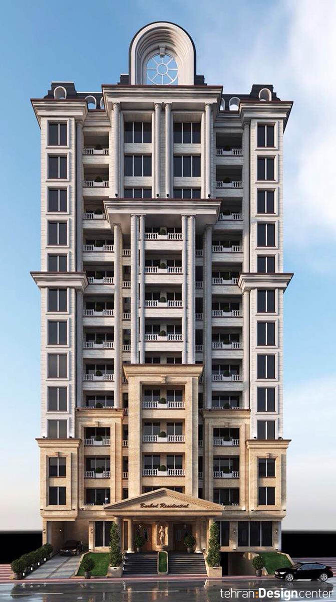ستون نمای ساختمان | شرکت معماری داخلی و دکوراسیون تهران دیزاین سنتر