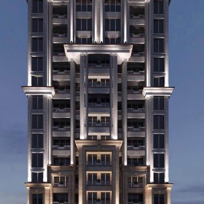 طراحی ستون نمای ساختمان | شرکت معماری داخلی و دکوراسیون تهران دیزاین سنتر