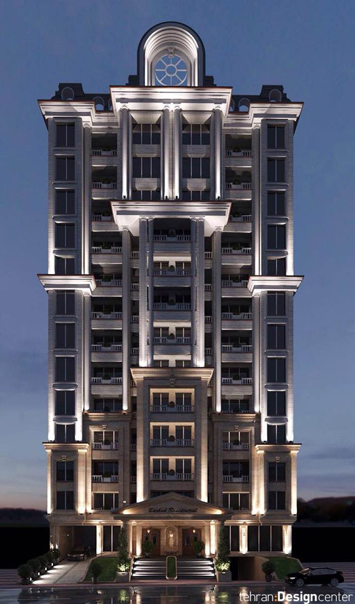 طراحی ستون نمای ساختمان | شرکت معماری داخلی و دکوراسیون تهران دیزاین سنتر
