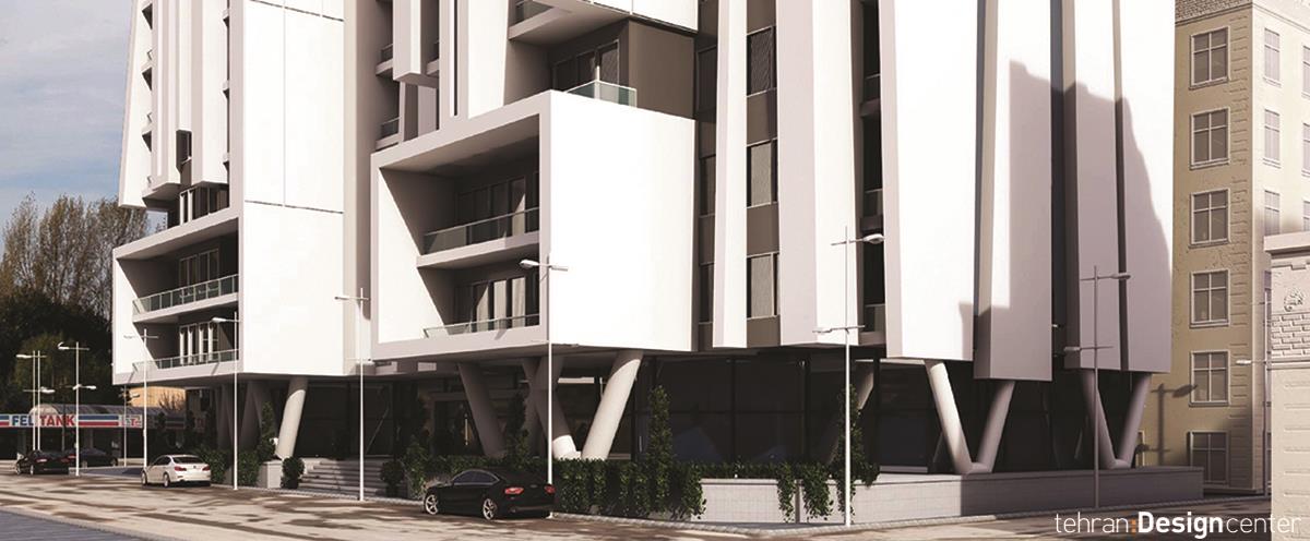 طراحی ورودی ساختمان مسکونی | شرکت معماری داخلی و دکوراسیون تهران دیزاین سنتر