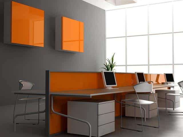 رنگ های گرم در طراحی داخلی دفتر کار | شرکت معماری داخلی تهران دیزاین سنتر