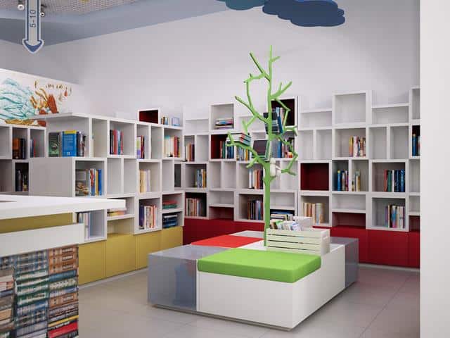 قفسه بندی فروشگاه کتاب | شرکت معماری داخلی تهران دیزاین سنتر