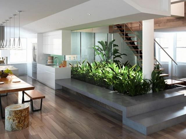 ایجاد گلخانه در طراحی فضای داخلی خانه دوبلکس | شرکت معماری و دکوراسیون داخلی تهران دیزاین سنتر