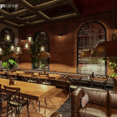 طراحی رستوران با چوب | شرکت معماری داخلی و دکوراسیون تهران دیزاین سنتر