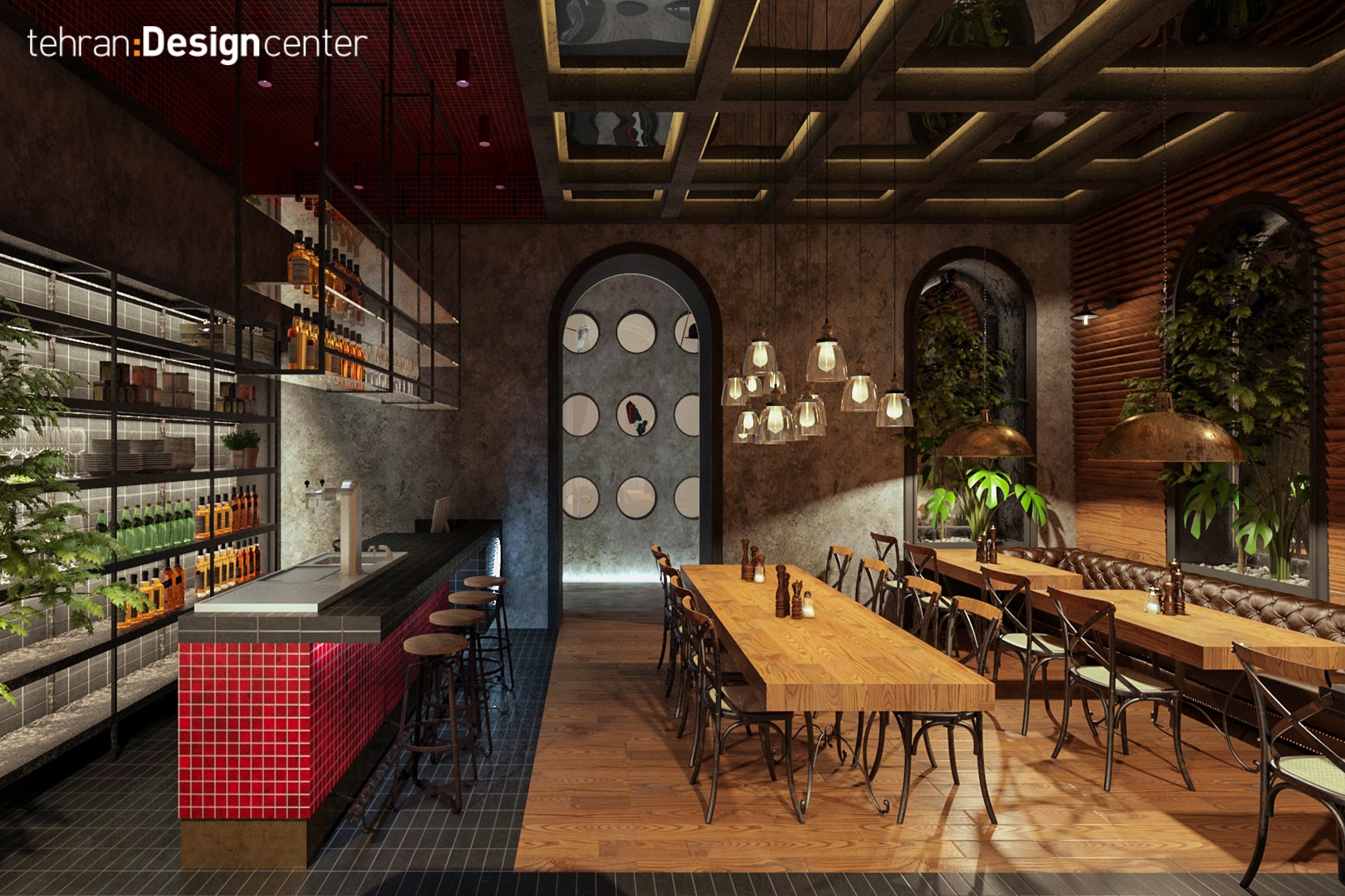 طراحی رستوران هتل | شرکت معماری داخلی و دکوراسیون تهران دیزاین سنتر